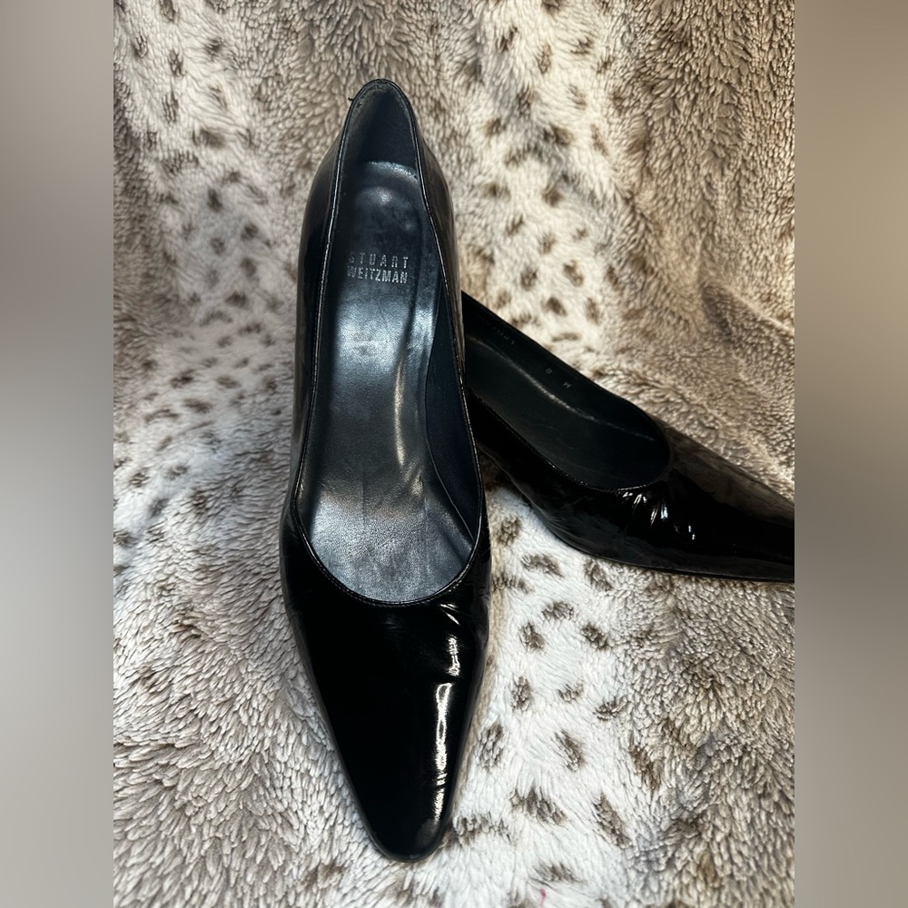 Stuart Weitzman Glossy Black Heels